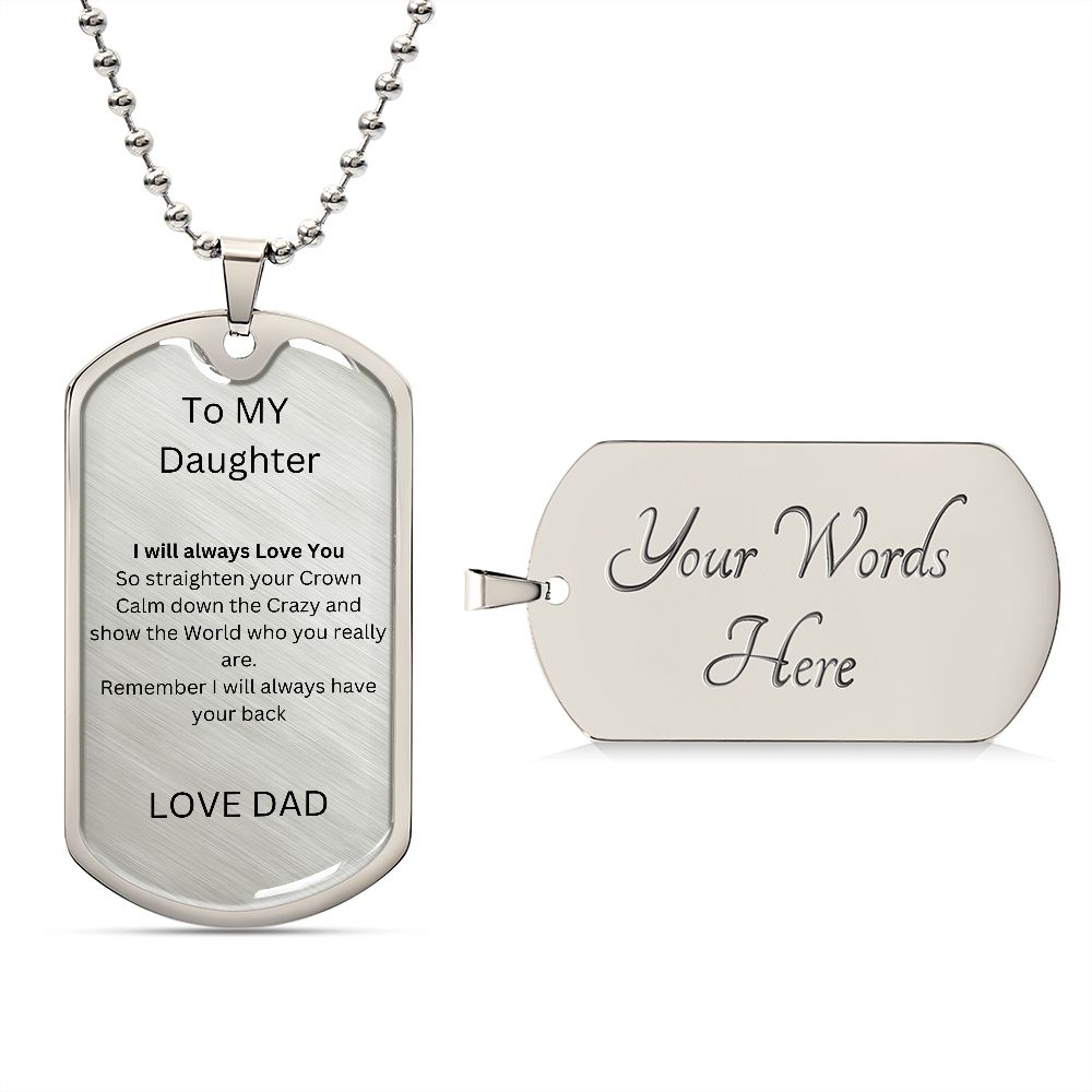 Proud Us Army Dad Son Dog Tag Necklace, From Son To My Dad It's Not Easy  Necklace
